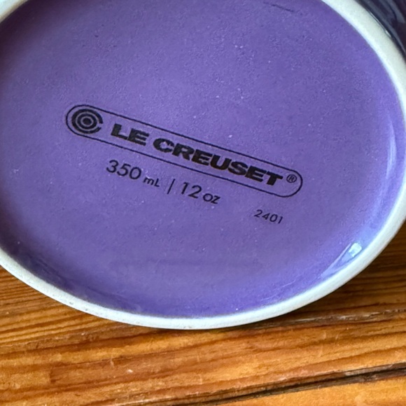 Le Creuset Purple Ceramic Coffee Mug Set ombré - Picture 5 of 5